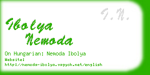 ibolya nemoda business card